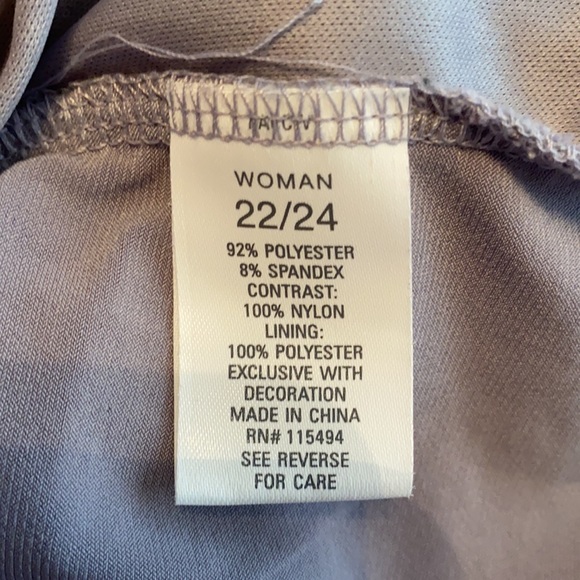 Roz & Ali Gray Silver Sequin Scoop Neck Tank Top 22/24 - Picture 5 of 6